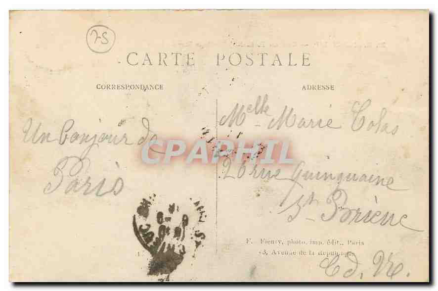 CPA Paris XII Gare du PLM prise de la Rue de Lyon  — Rückseite