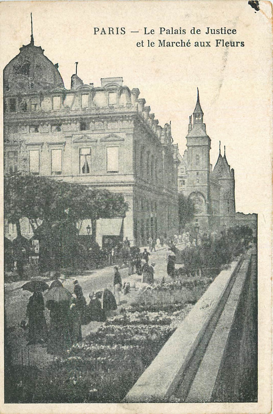 CPA Paris le Palais de Jusitce et le Marche aux Fleurs 