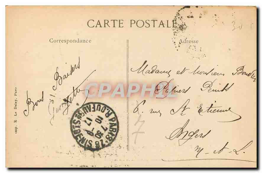 CPA Paris Hotel des Invalides Tombeau de Napoleon Ier  — Rückseite