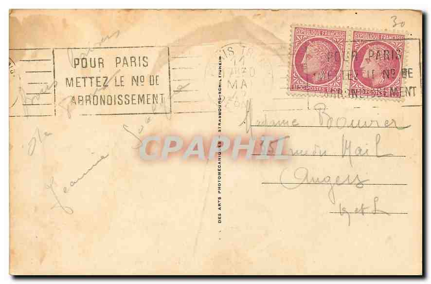 CPA Paris Avenue Nicolas II et les Inavalides  — Verso