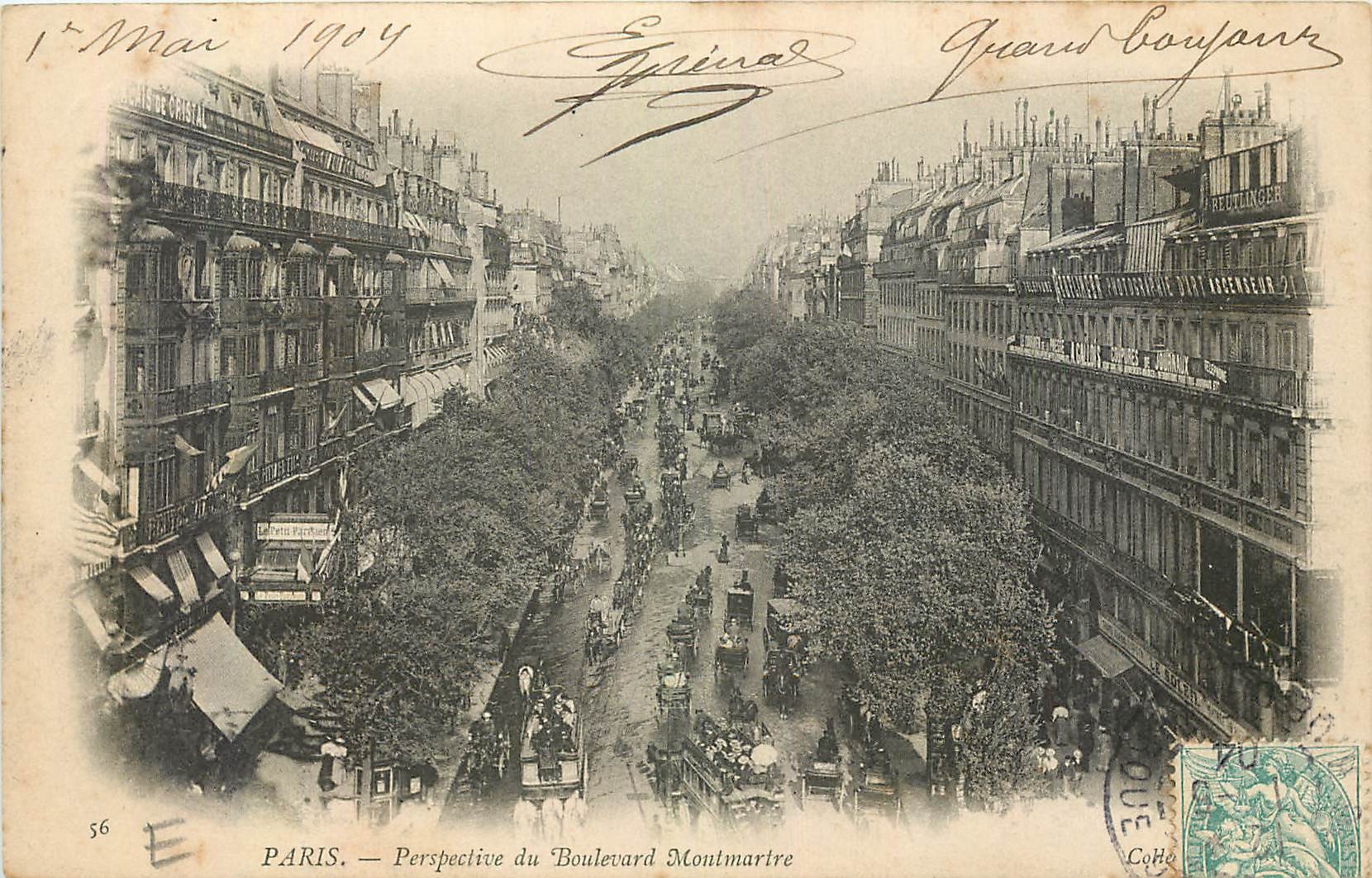 CPA Paris Perspective du Boulevard Montmartre 