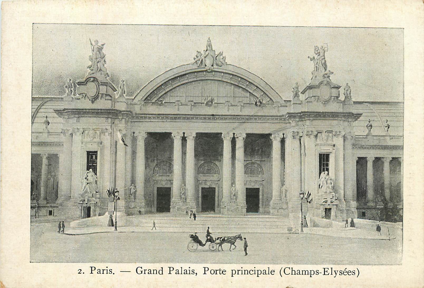 CPA Paris Grand Palais porte principale champs Elysees 