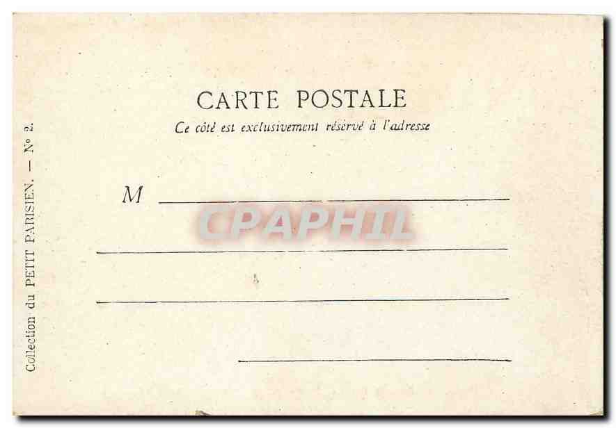 CPA Paris Grand Palais porte principale champs Elysees  — Rückseite