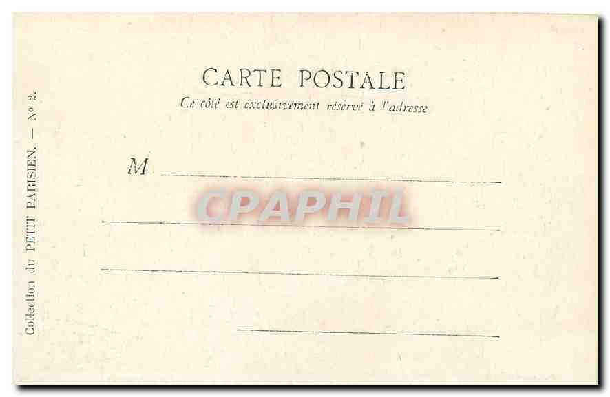 CPA Paris Grand Palais porte principale Champs Elysees  — Rückseite