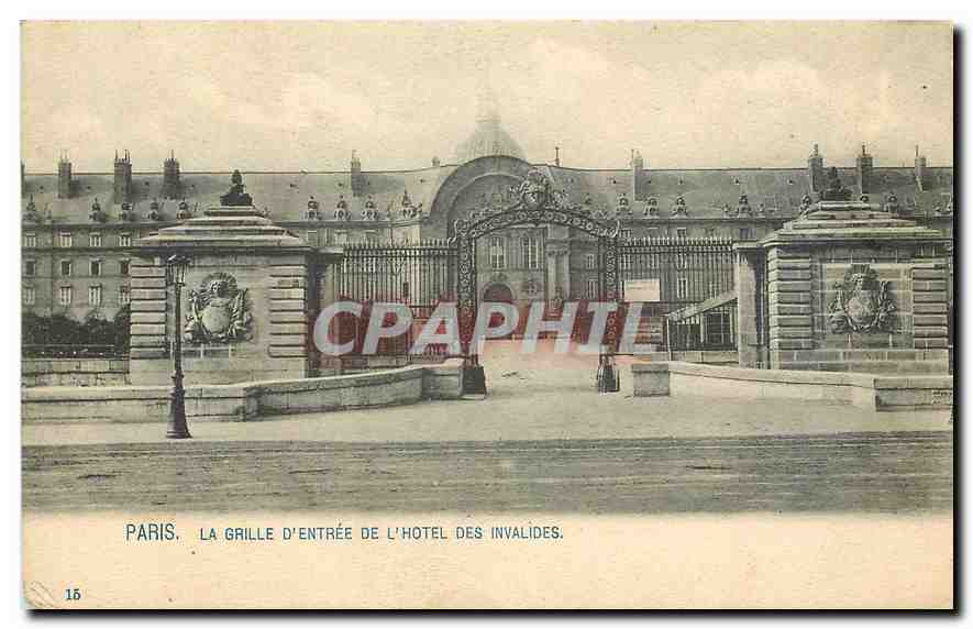 CPA Paris la grille d'entree de l'hotel des invalides 