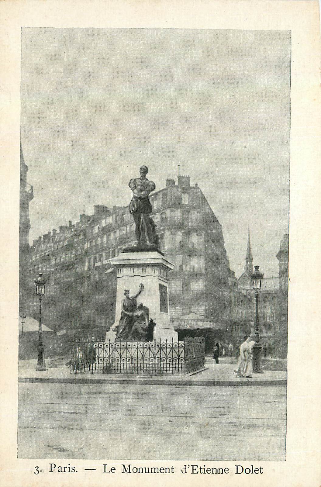 CPA Paris Le Monument d'Etienne dolet 