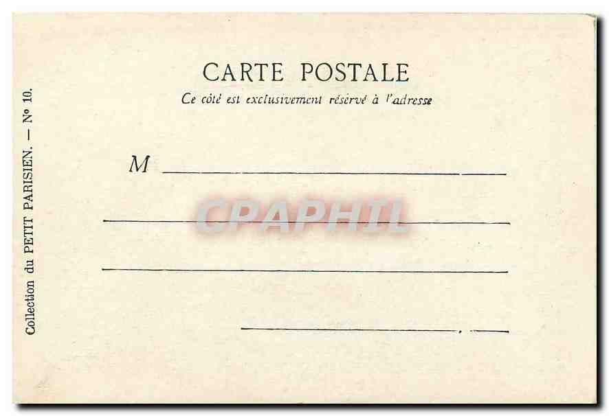 CPA Paris l'Hotel de ville  — Rückseite