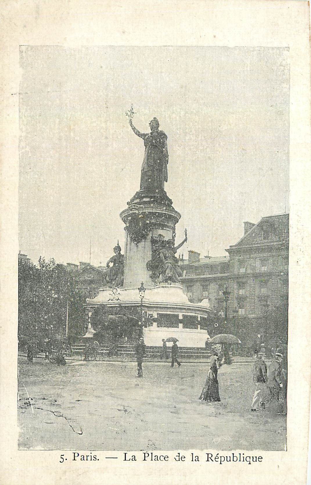 CPA Paris la Place de la Republique 