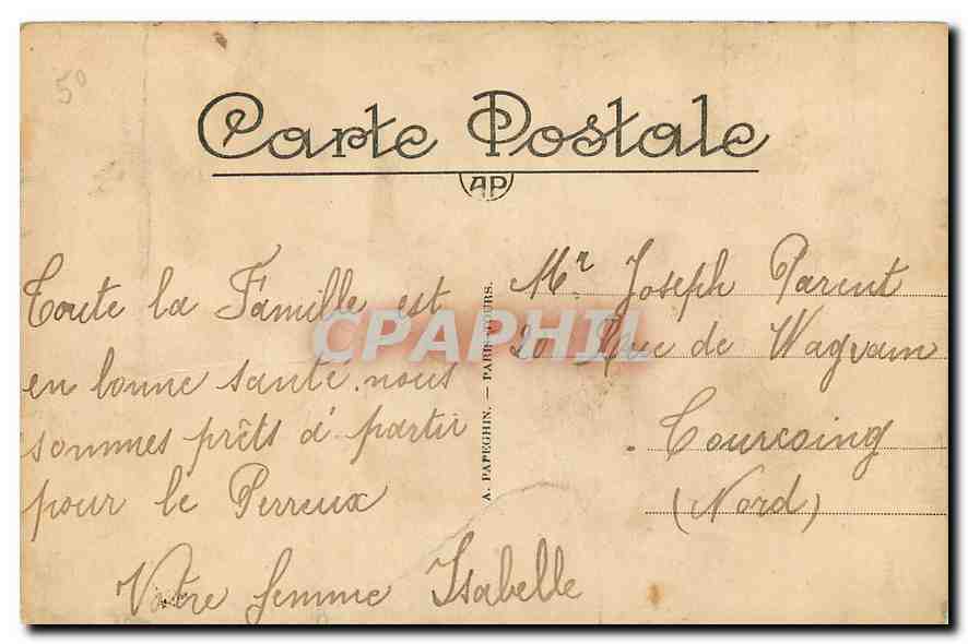 CPA Paris la Gare Montparnasse  — Rückseite
