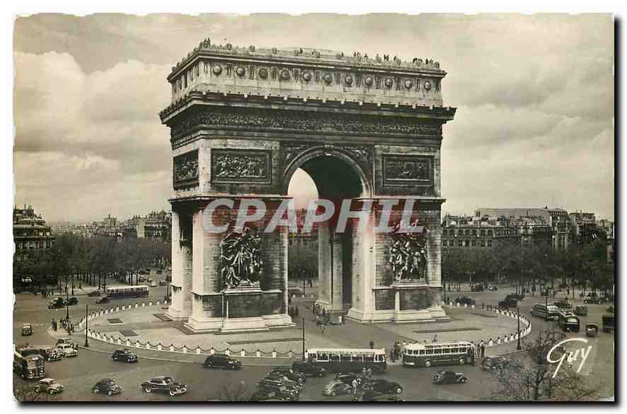 CPA Paris et ses merveilles la place et l'arc de triomphe de l'Etoile 