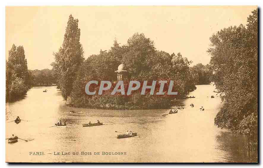 CPA Paris le lac du bois de boulogne 