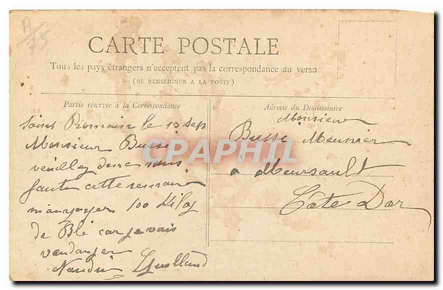 CPA Collection petit journal Paris Le Pantheon  — Rückseite