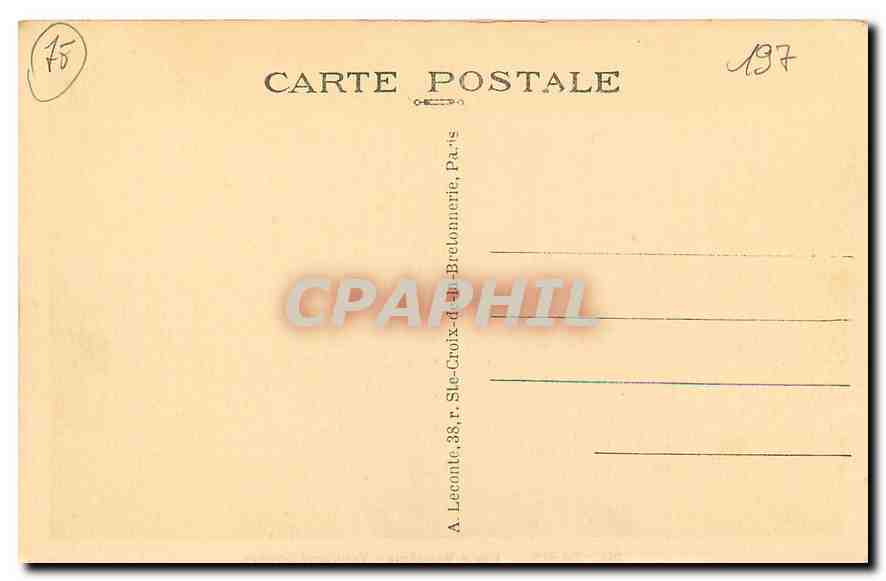 CPA Paris place Vendome  — Rückseite