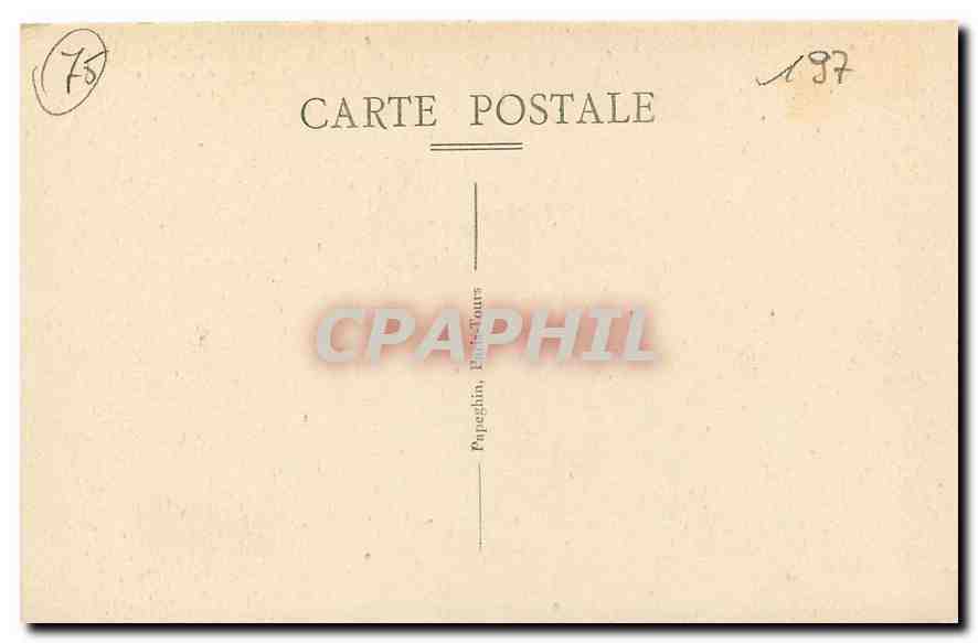 CPA Paris la Chambre des Deputes  — Verso
