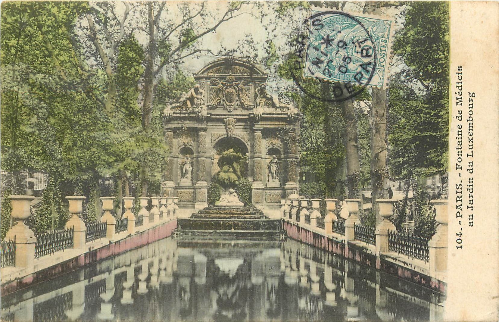 CPA Paris Fontaine de Medicis au Jardin du Luxembourg 