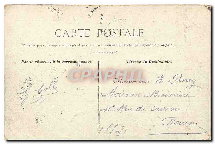 CPA Paris Hotel de Ville  — Rückseite