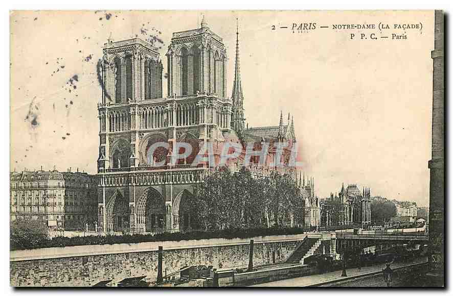 CPA Paris Notre Dame la facade 