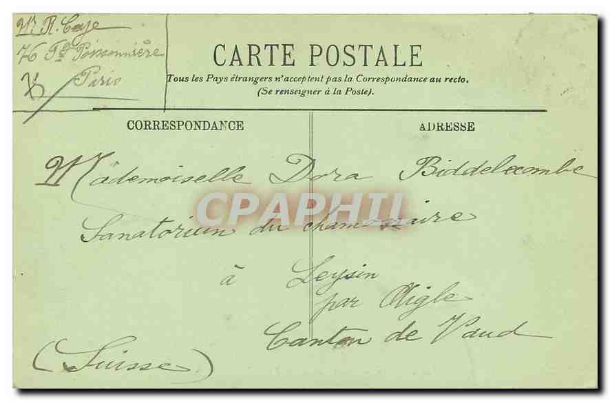 CPA Paris le Bois de Boulogne la Cascade  — Rückseite