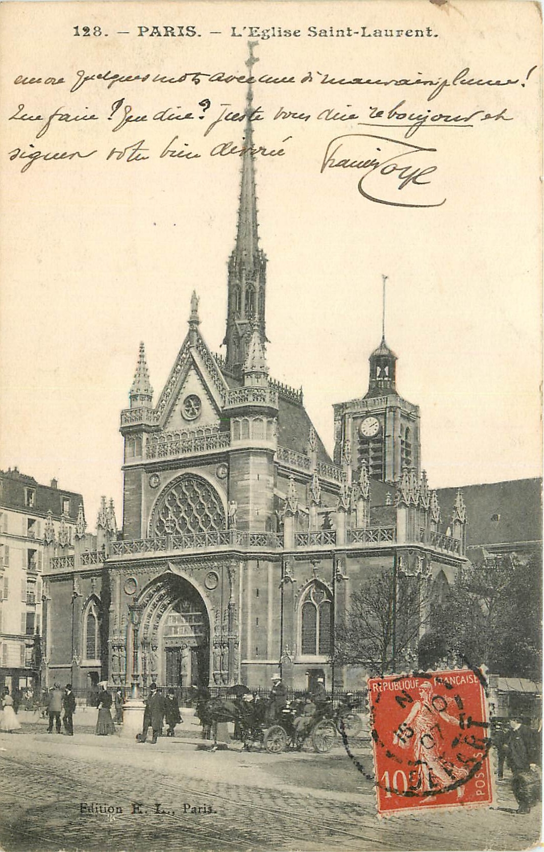 CPA Paris l'Eglise Saint Laurent 