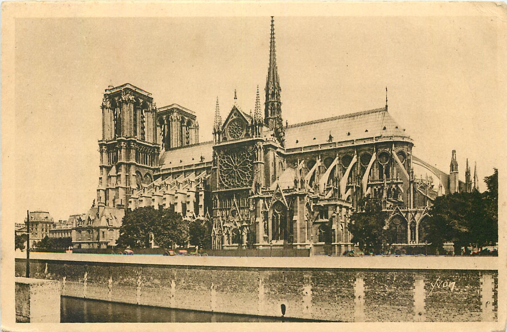 CPA Paris en flanant Notre Dame vue d'ensemble 