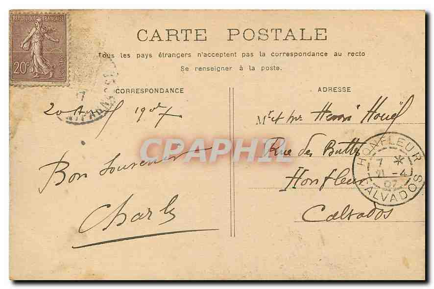 CPA Paris Hotel de Ville  — Rückseite
