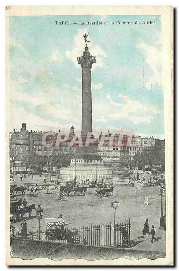 CPA Paris La Bastille et la Colonne de Juillet 