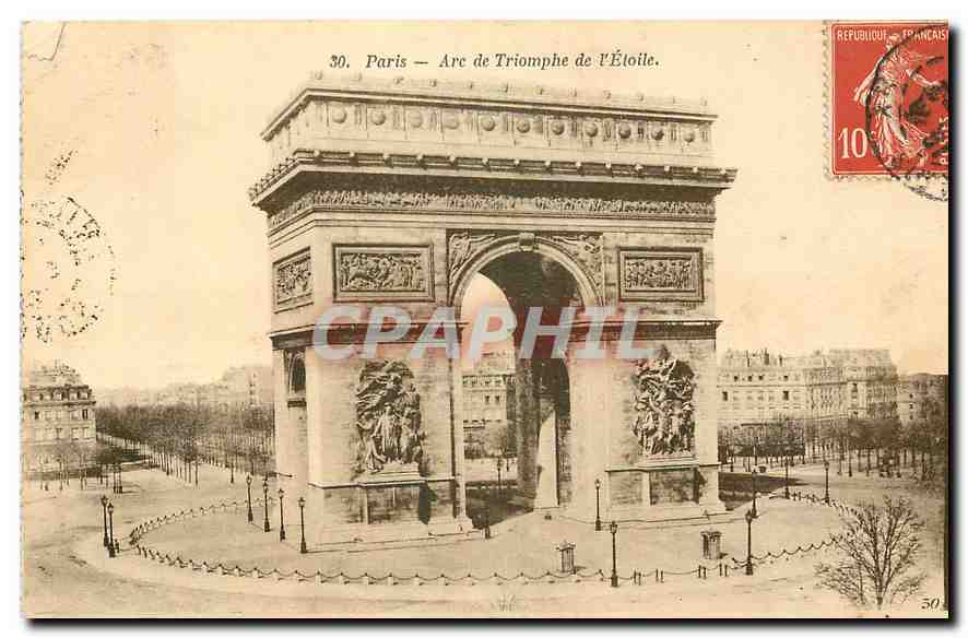 CPA Paris Arc de Triomphe de l'Etoile 