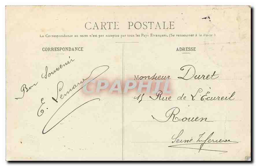 CPA Paris L'Hotel de Ville  — Rückseite
