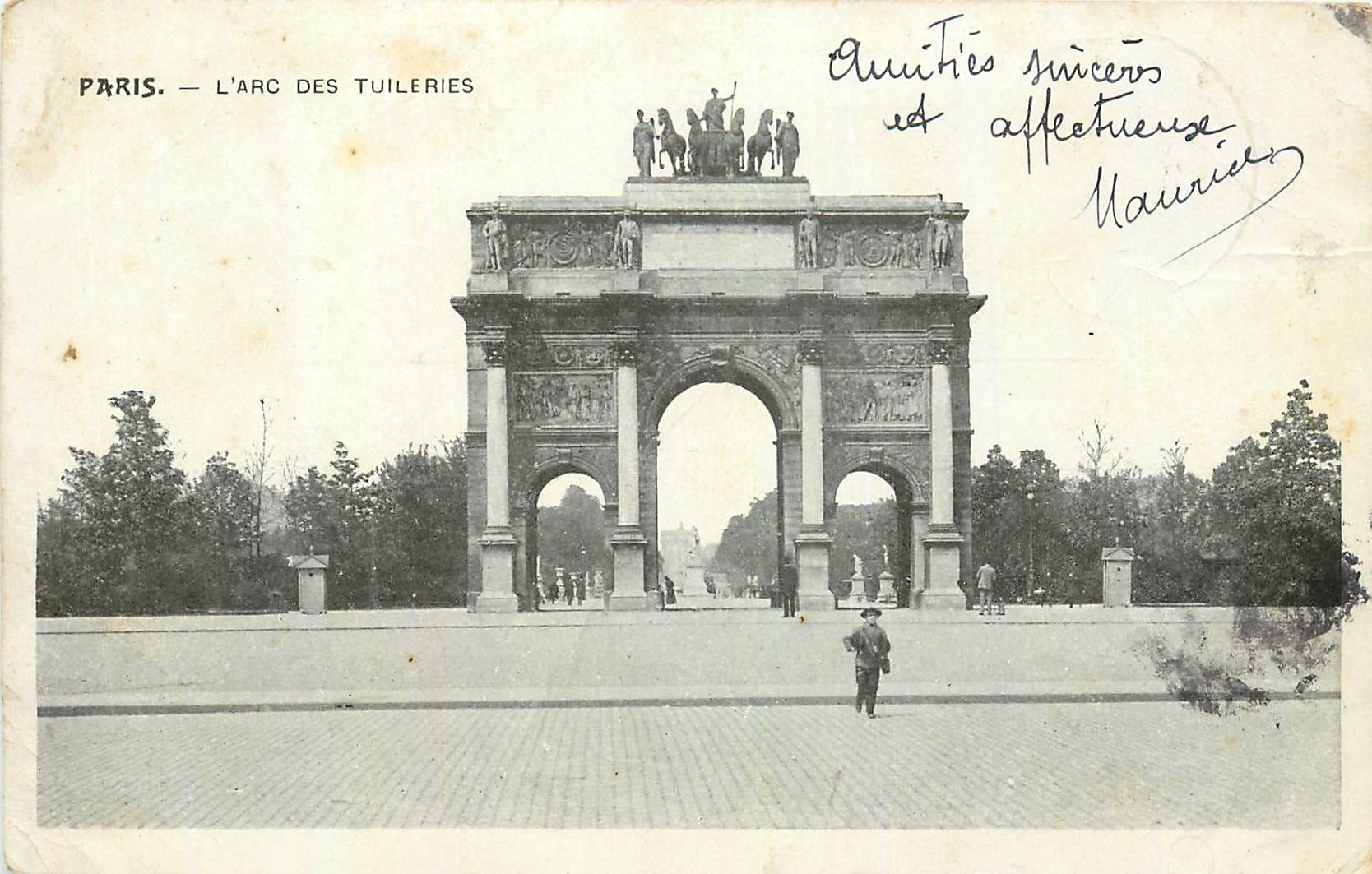 CPA Paris L'Arc des Tuileries 