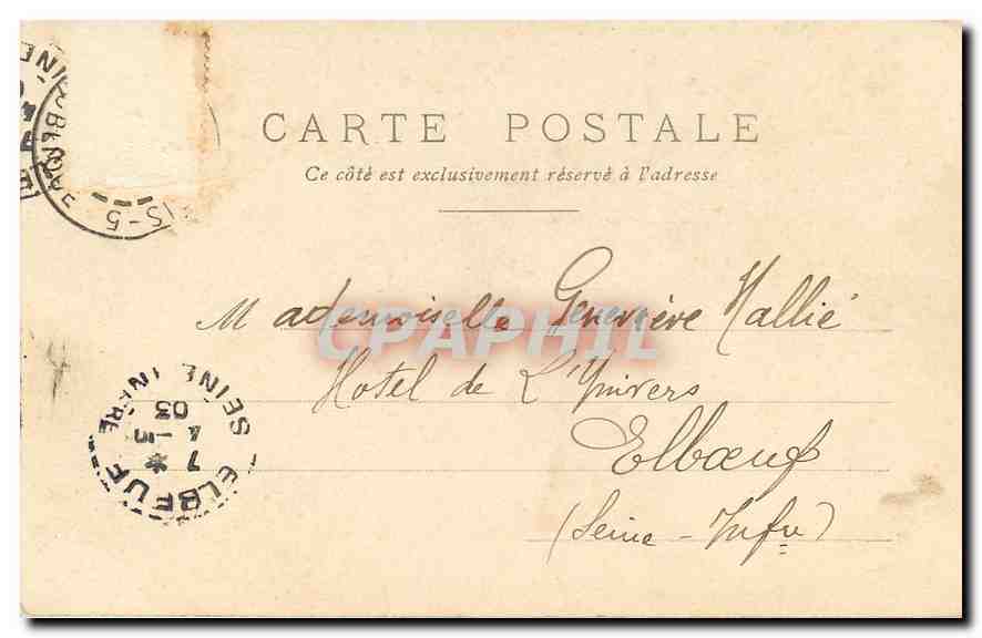 CPA Paris Les Invalides  — Verso