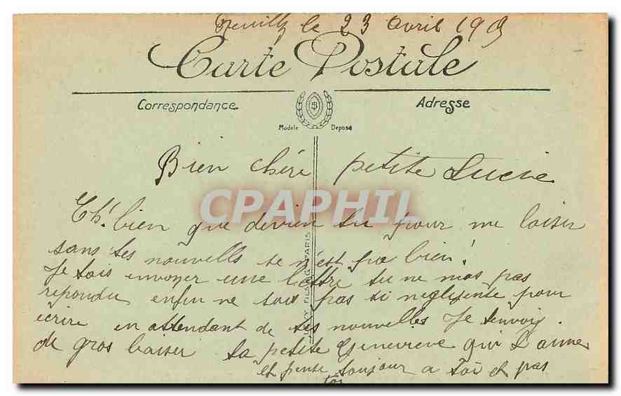 CPA Paris L'Avenue de l'Opera prise du Grand Hotel du Louvre  — Rückseite