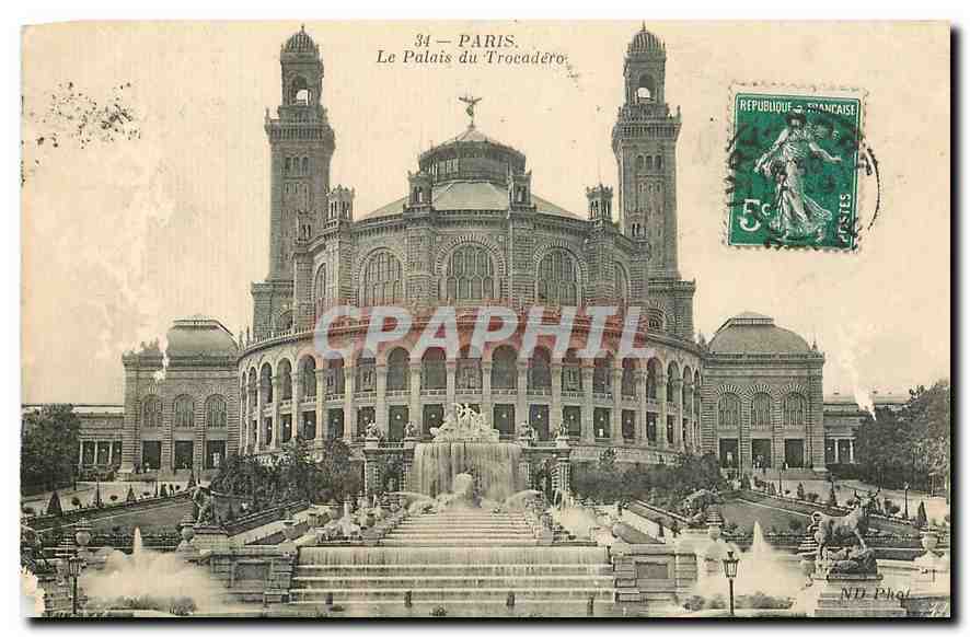 CPA Paris Le Palais du Trocadero Taureau Rhinoceros Elephant