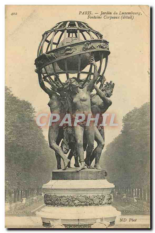 CPA Paris Jardin du Luxembourg Fontaine Carpeaux Detail 