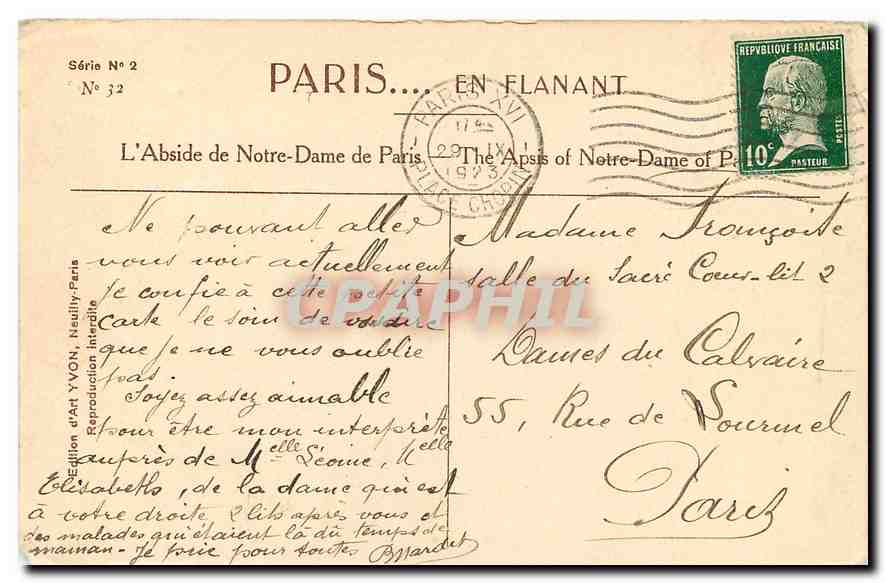 CPA Paris en flanant L'Abside de Notre Dame de Paris  — Rückseite