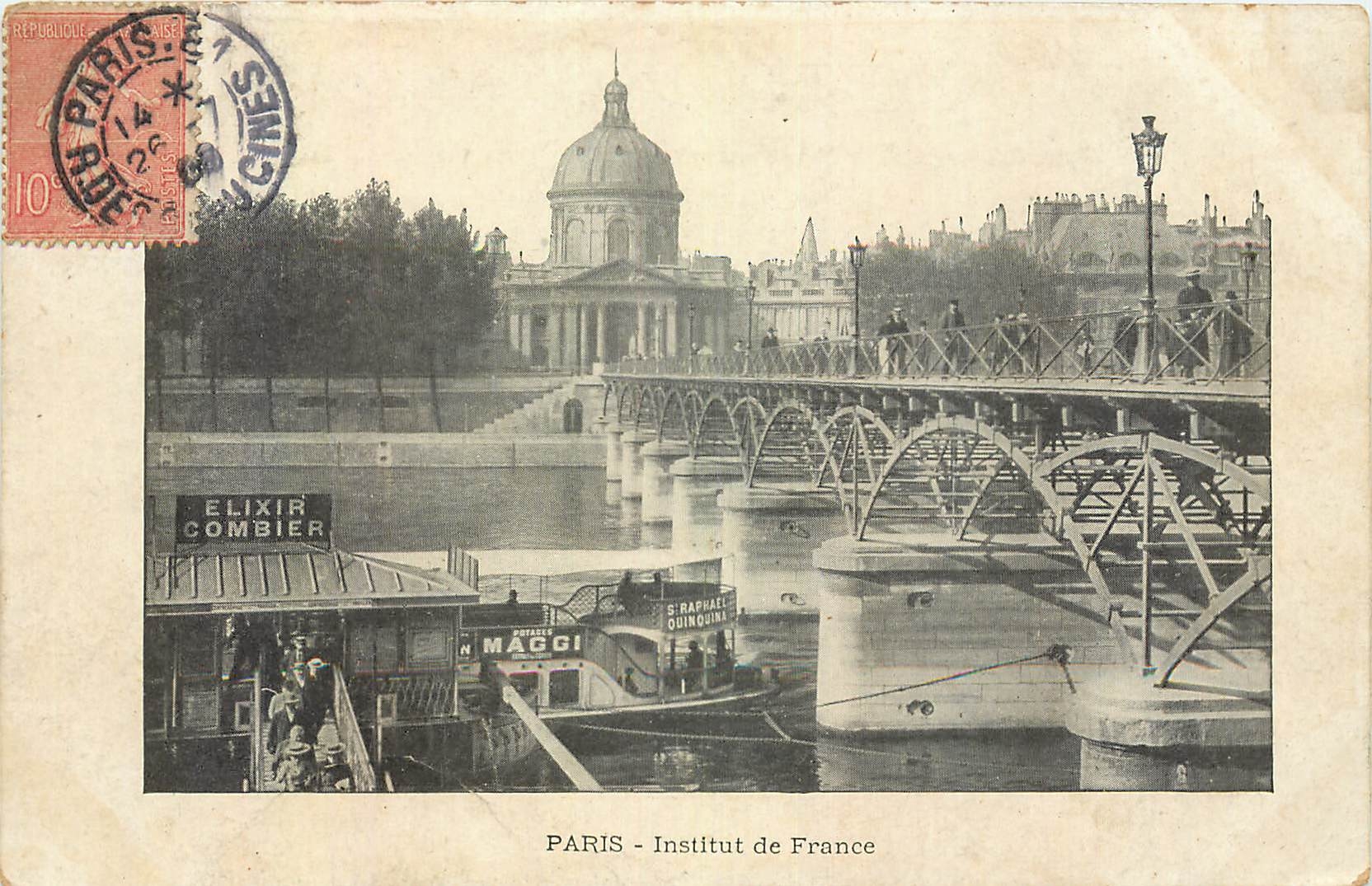 CPA Paris Institut de France Bateau Elixir Colombier Maggi