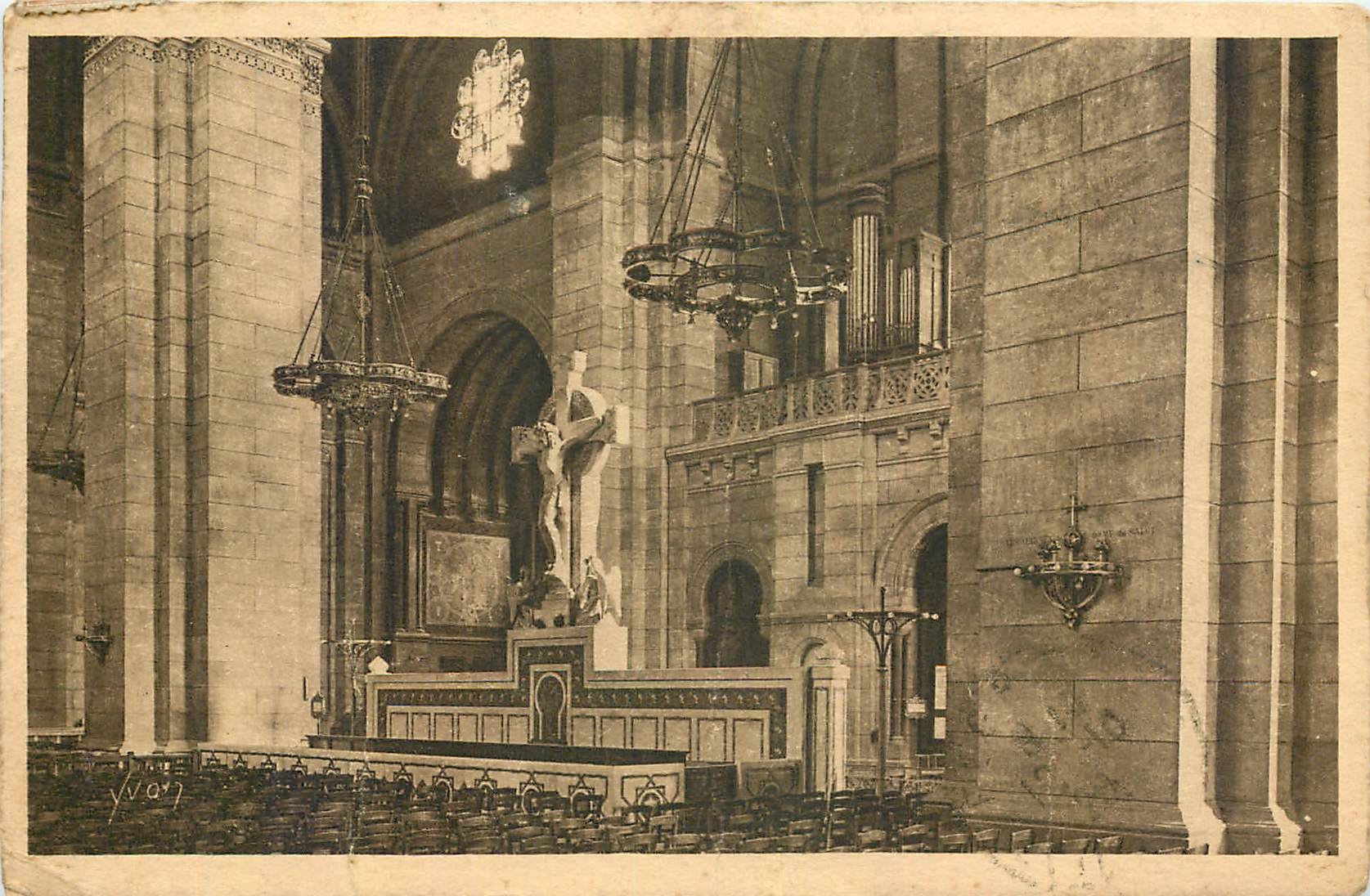 CPA Paris Basilique du Sacre Coeur de Montmartre Le Banc d'oeuvre 
