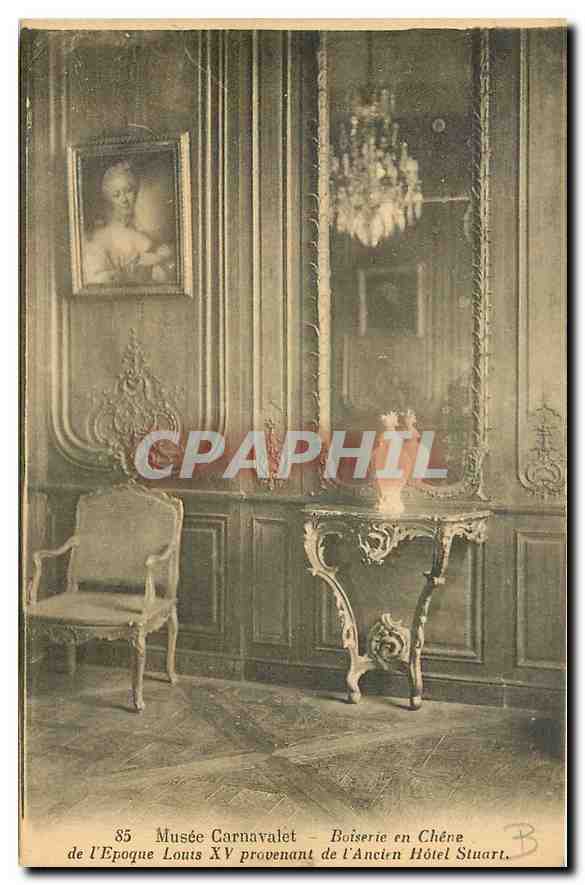CPA Musee Carnavalet Boiserie de Chene d'epoque Louis XV provenant de l'ancien Hotel Stuart 
