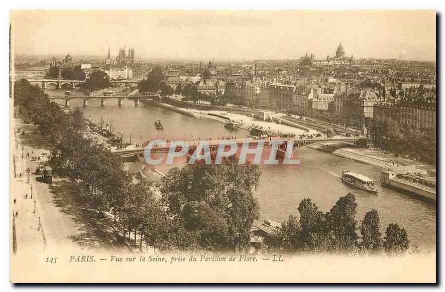 CPA Paris Vue sur la Seine prise du Pavillon de Flore 