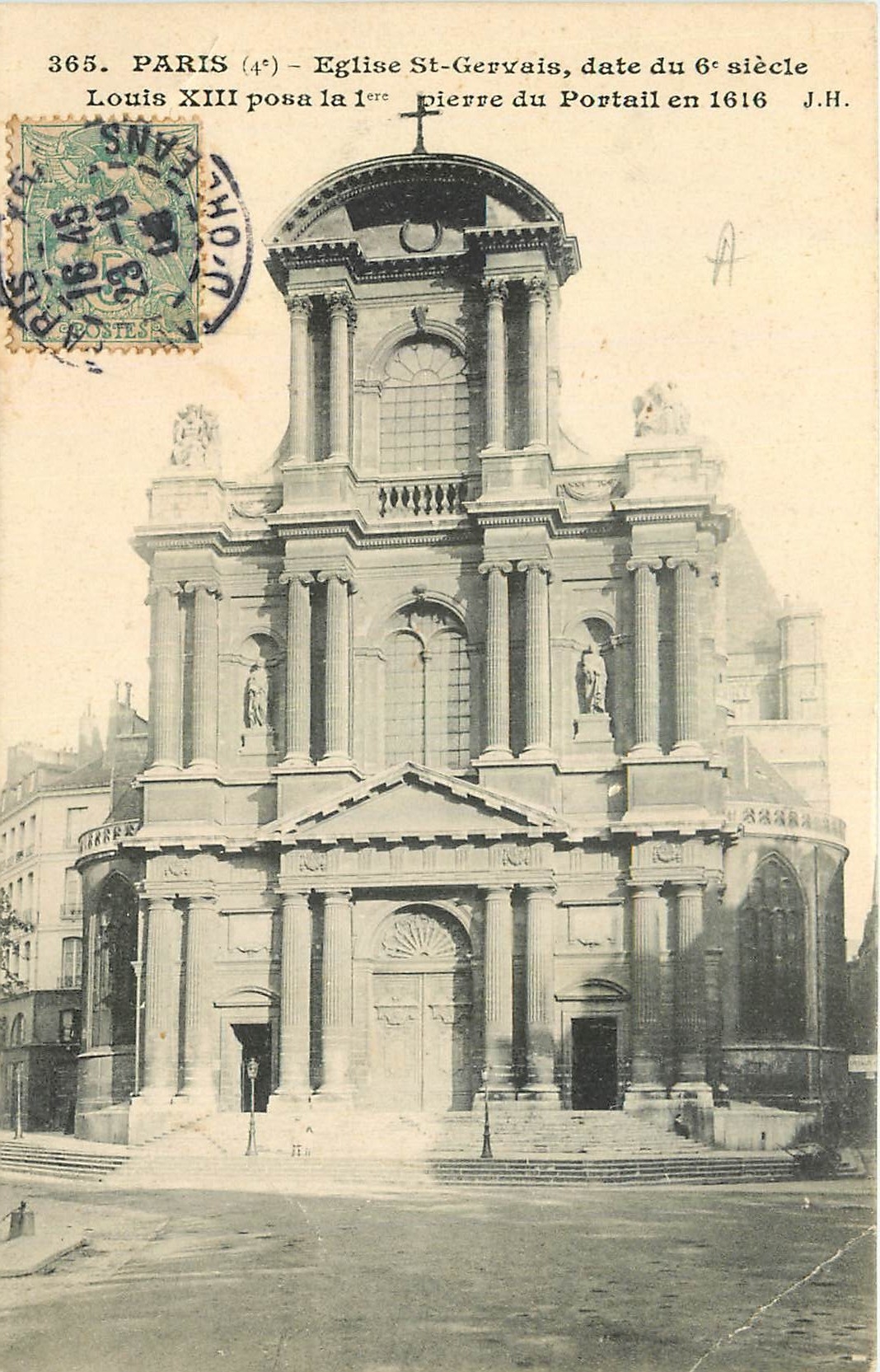 CPA Paris Eglise St Gervais date du 6 siecle Louis XIII 