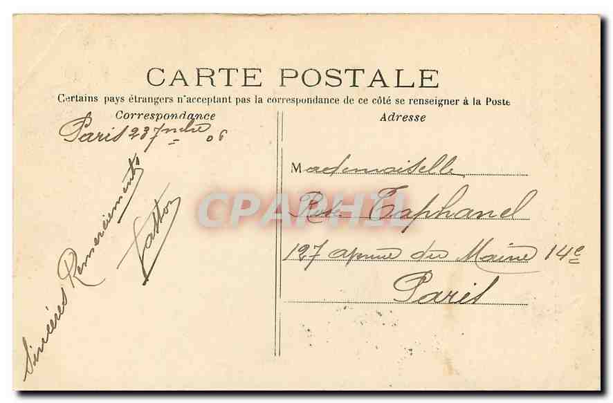 CPA Paris Eglise St Gervais date du 6 siecle Louis XIII  — Rückseite