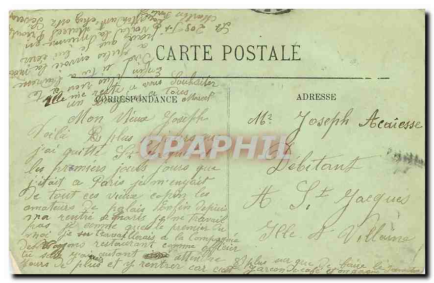 CPA Paris Boulevard de Strasbourg  — Rückseite