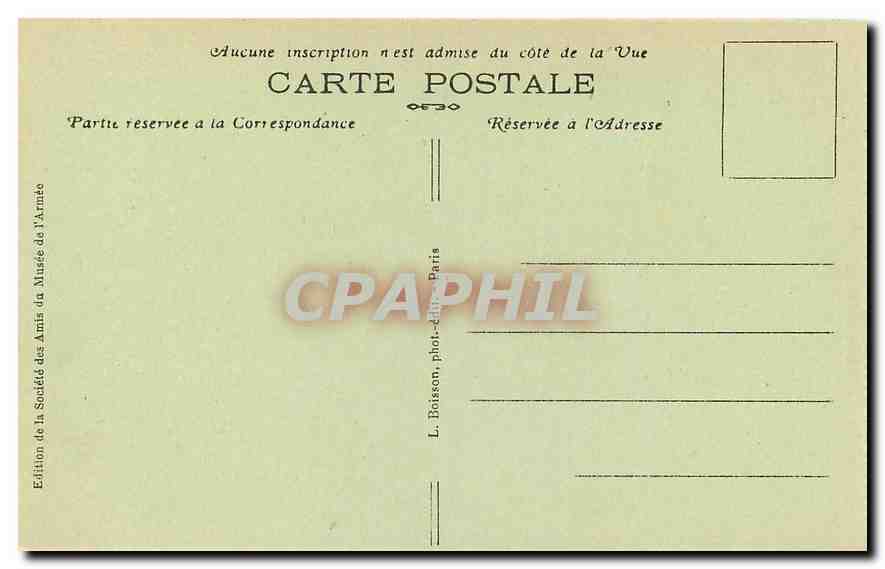 CPA Paris Hotel des Invalides Le Dome Maitre Autel  — Rückseite