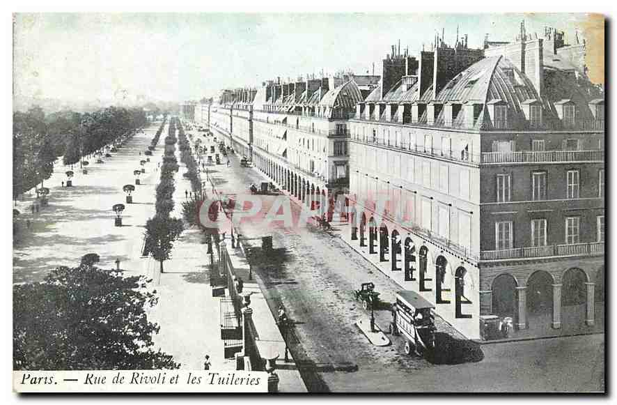 CPA Paris Rue de Rivoli et les Tuileries 