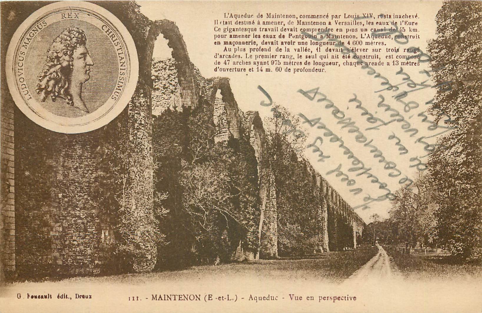 CPA Maintenon E et L Aqueduc Vue en perspective 