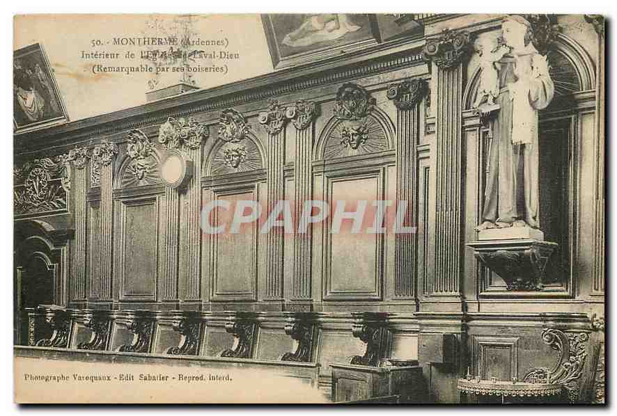 CPA Montherme Ardennes Interieur de l'Eglise Remarqnable par ses boiseries 