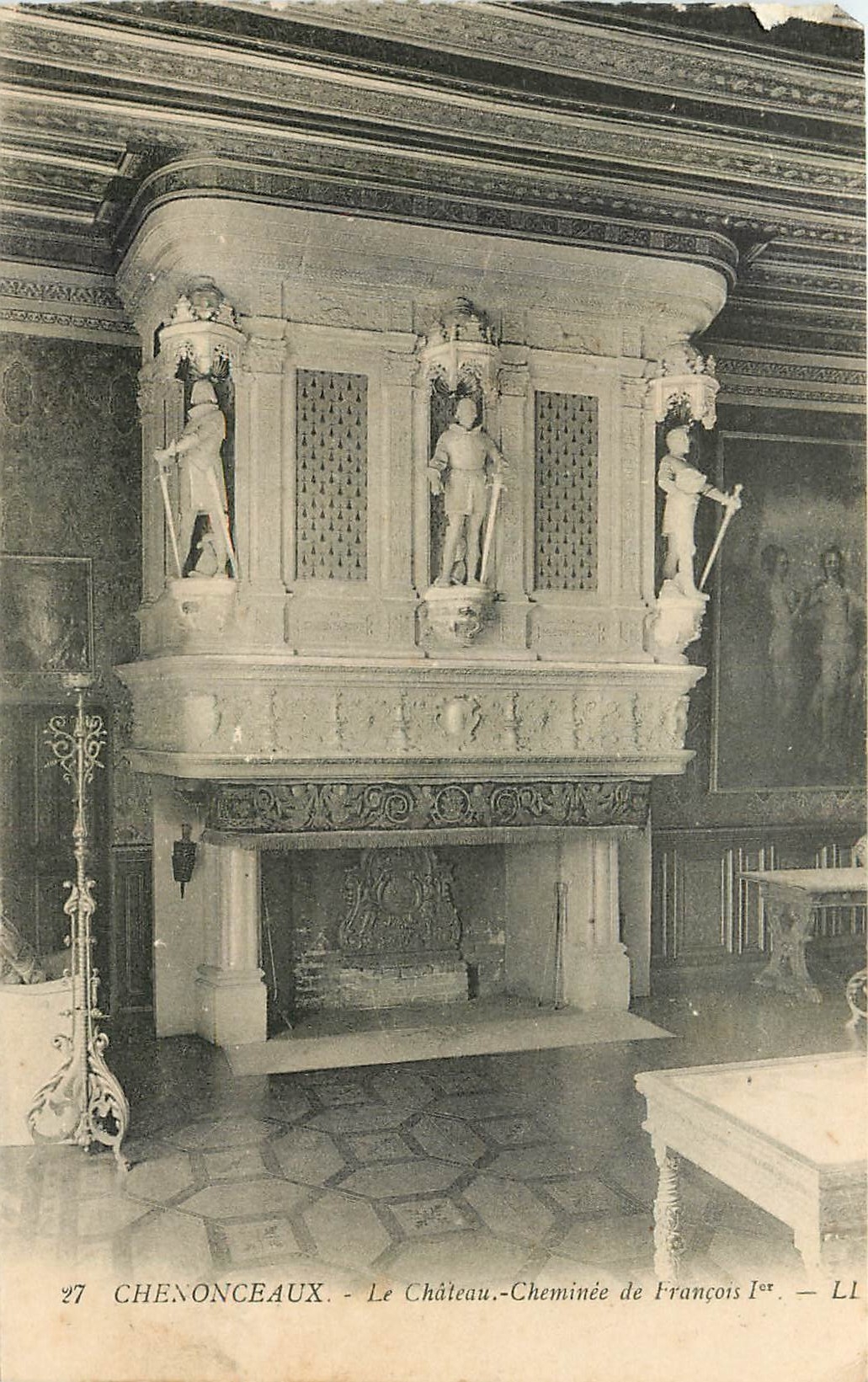 CPA Chenonceaux Le Chateau Cheminee de Francois I 
