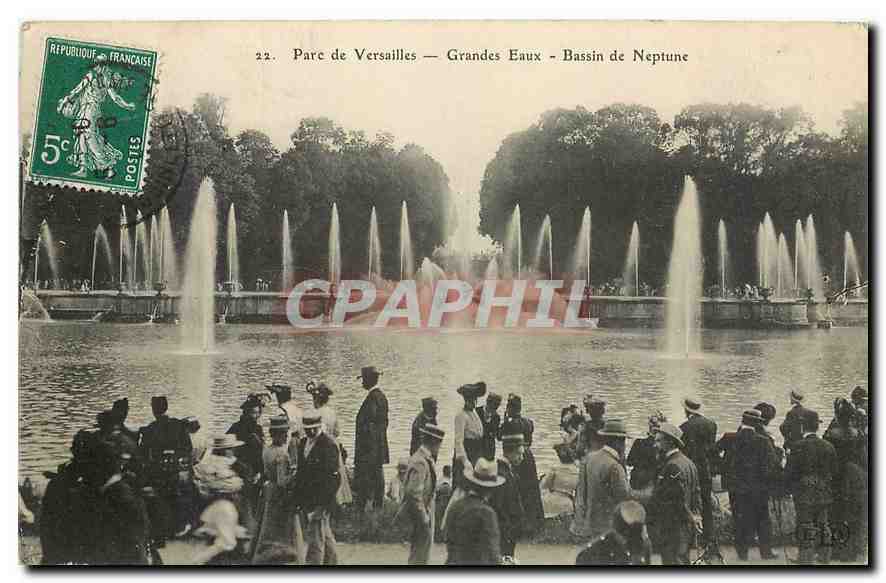 CPA Parc de Versailles Grandes Eaux Bassin de Neptune 