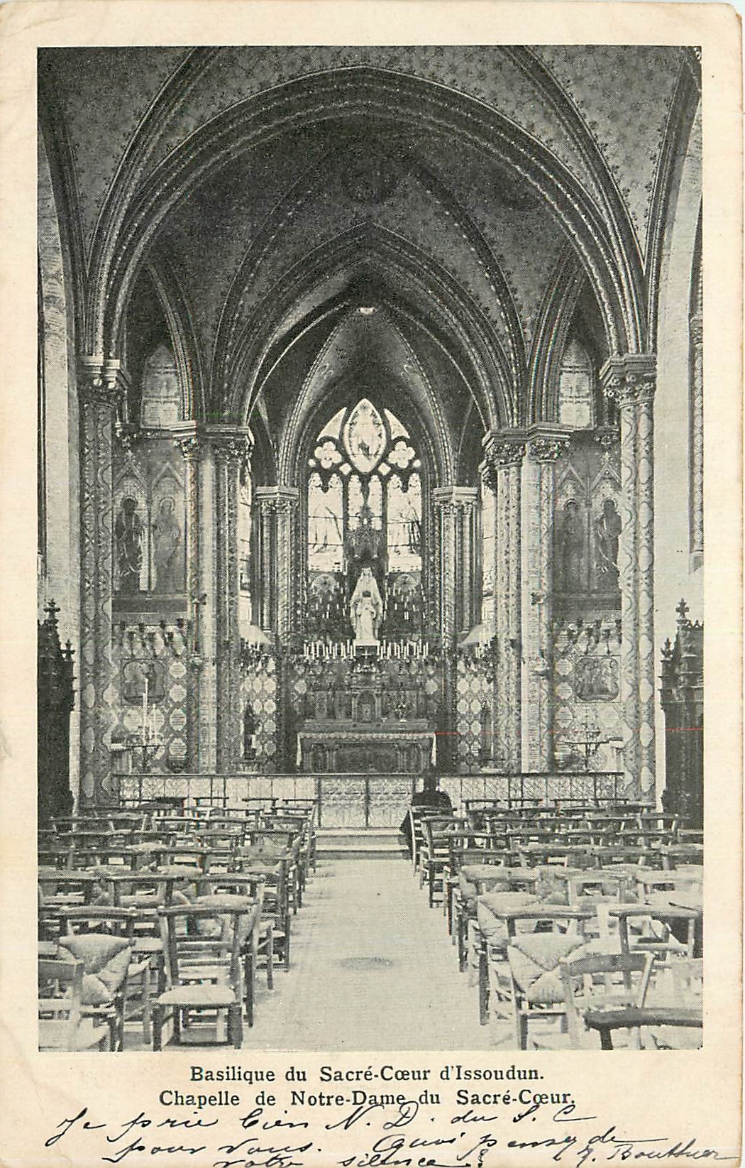 CPA Basilique du Sacre Coeur d'Issoudun Chapelle de Notre Dame du Sacre Coeur 