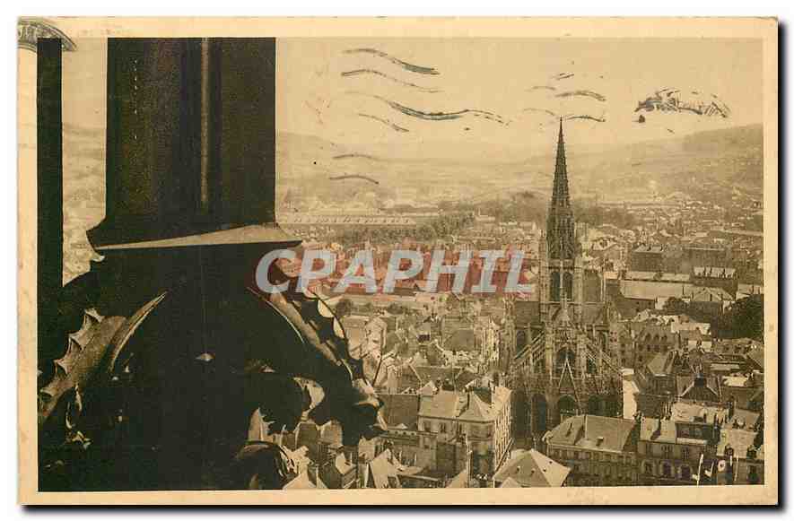 CPA Rouen Seine Inferieure Panorama sur la Cote Sainte Catherine et Eglise Saint Maclou 