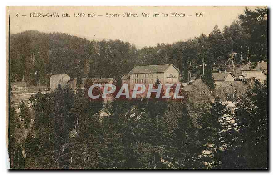 CPA Peira Cava Sports d'Hiver Vue sur les Hotels 